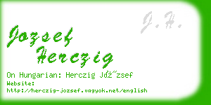jozsef herczig business card